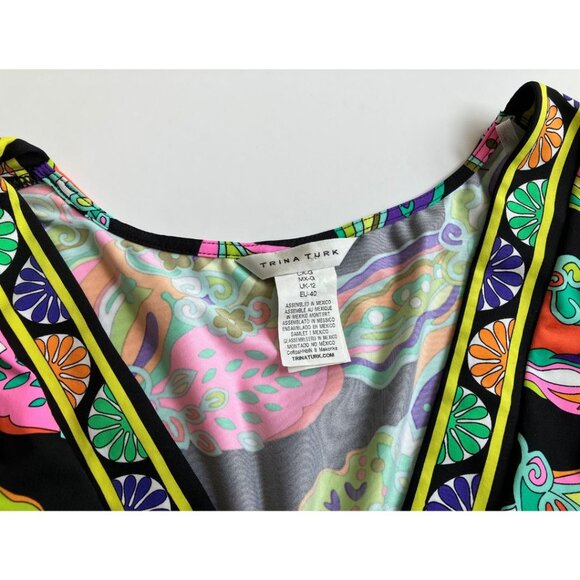 Trina Turk Sea Garden Floral Tunic Cover Up Dress Multi Size Large - Picture 6 of 7